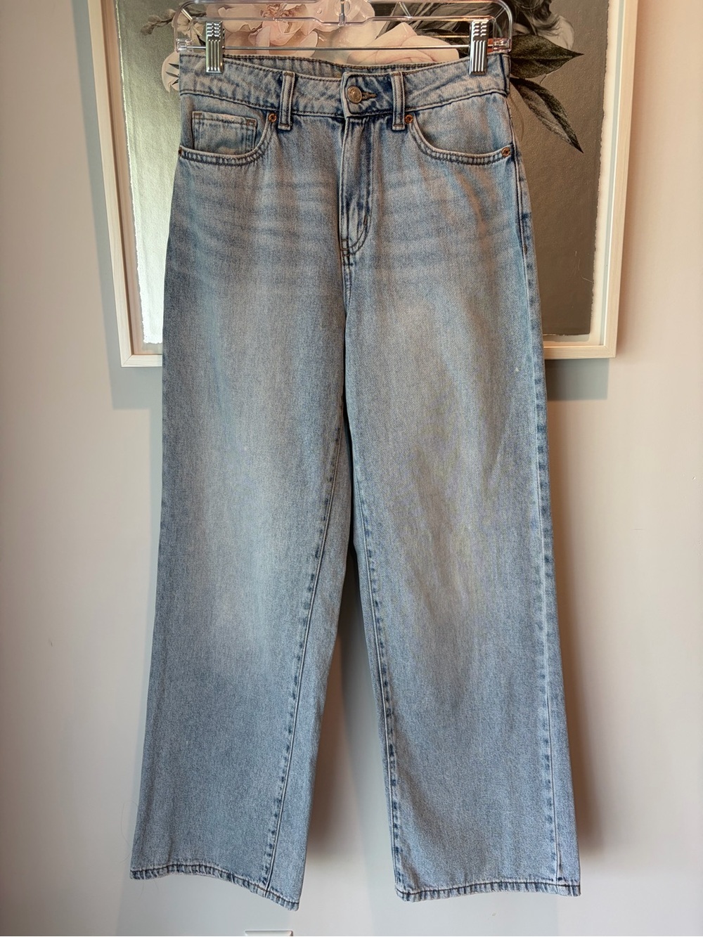 REWASH High-Rise Light Wash Wide-Leg Jeans Size 3/26. - Picture 2 of 8
